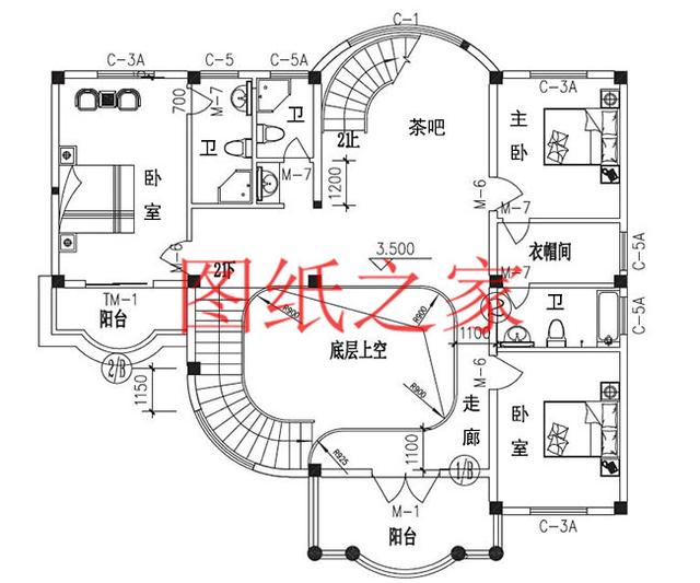 5套三層別墅設計圖，新穎的外觀設計，布局合理！