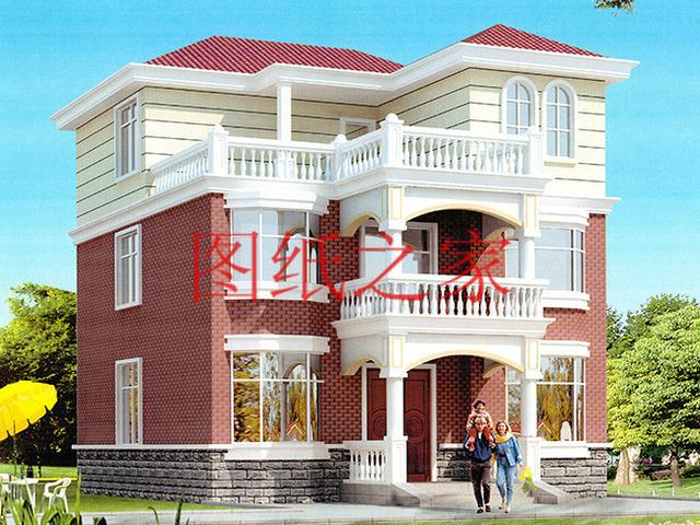 6套三層別墅設計圖，時尚外觀，建成就是一道亮麗的風景線