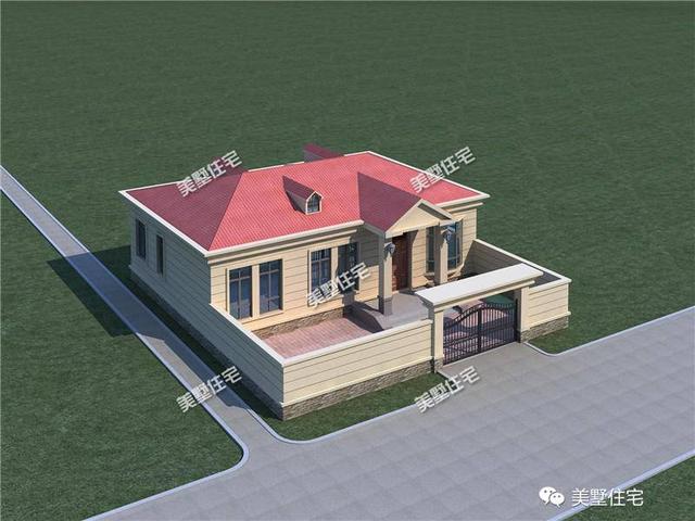 帶院子的一層農村自建房，造價低廉，經典戶型。