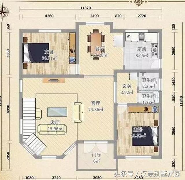 別墅設計圖，地基花了幾十萬，建好后讓大家羨慕不已！