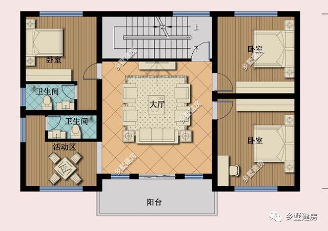 三層別墅設(shè)計圖，坡屋頂和平屋頂?shù)慕Y(jié)合，這樣的屋頂跟豐收季更配哦