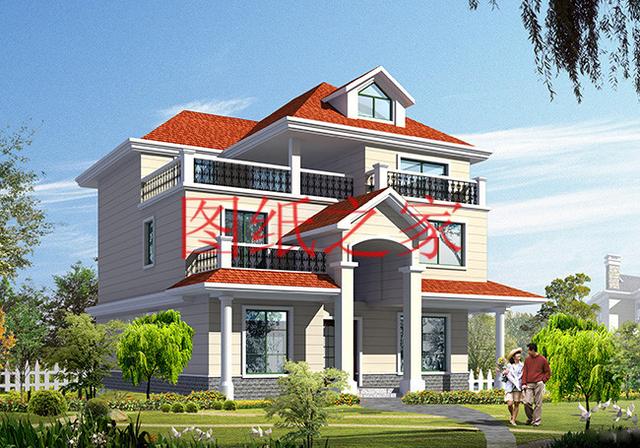 6款豪華時尚農村三層別墅設計圖，戶型好到沒得挑