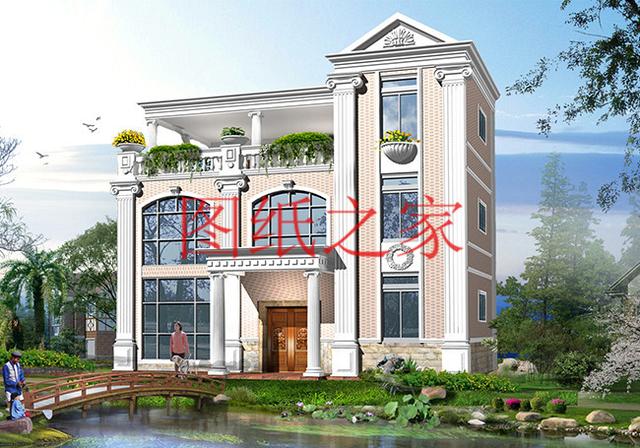 6款豪華時尚農村三層別墅設計圖，戶型好到沒得挑