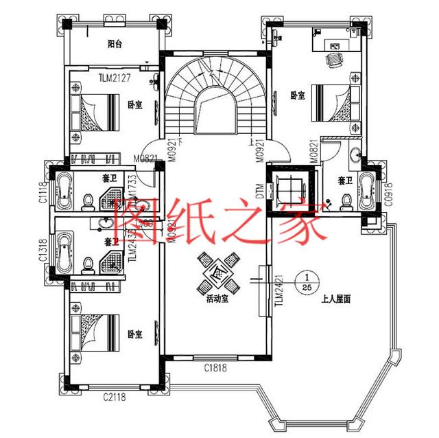 6款豪華時尚農村三層別墅設計圖，戶型好到沒得挑