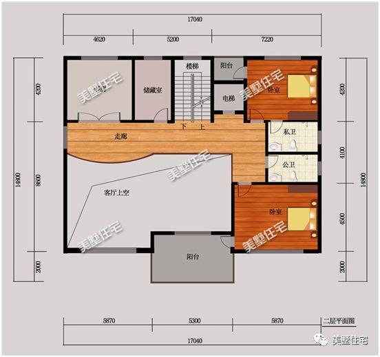 5款三層別墅設計圖，客廳挑空設計，既大膽又新穎