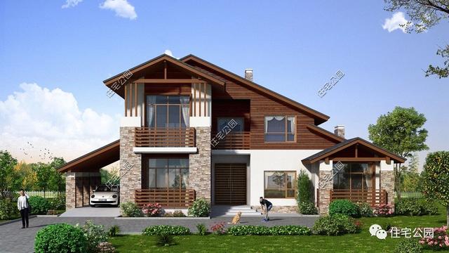 兩層別墅設計圖，經濟實用，外型美觀，布局合理。