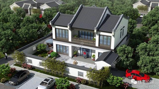 兩層別墅設計圖，經濟實用，外型美觀，布局合理。