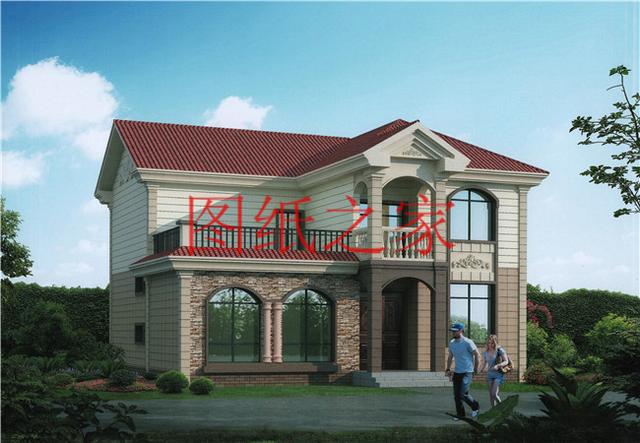 6套二層別墅設計圖，外觀美麗大方，經濟實用型住宅。