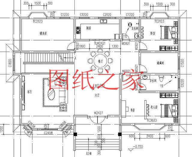 6套二層別墅設計圖，外觀美麗大方，經濟實用型住宅。