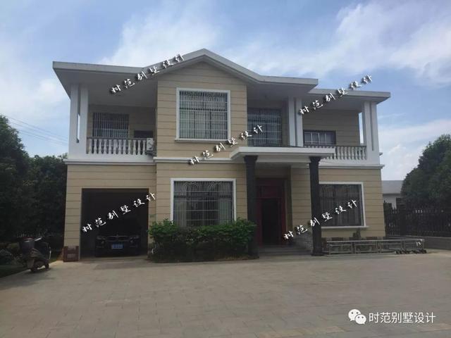 兩層歐式別墅設計圖，帶車庫，環境清幽，采光好。