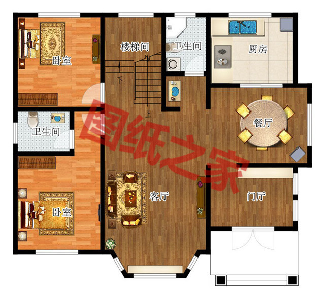 130平米左右三層農村小別墅,經典永不過時三層小洋樓