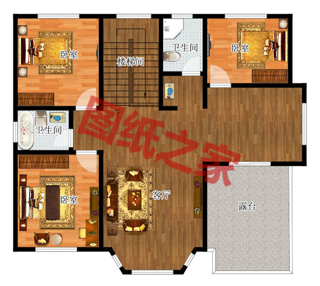 130平米左右三層農村小別墅,經典永不過時三層小洋樓