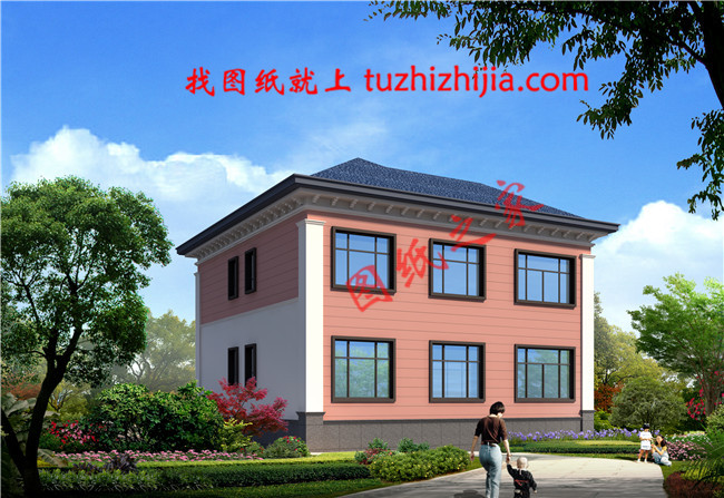 農(nóng)村最好看兩層小樓圖及全套CAD施工圖紙，新中式風(fēng)格，簡潔大氣