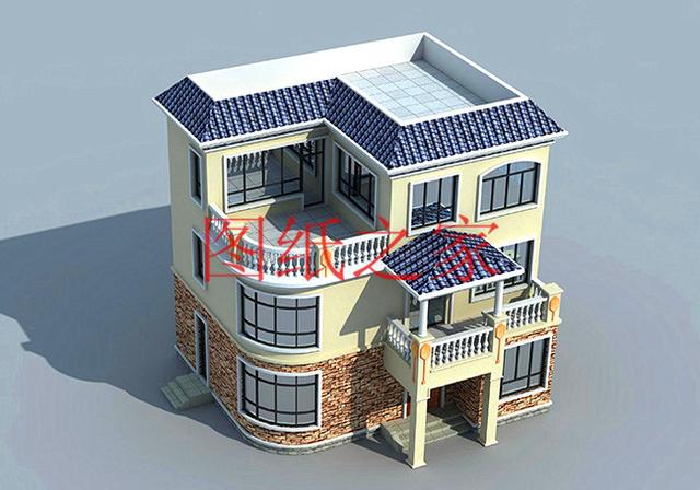 6款農村三層別墅設計圖，實用性強，居住舒適