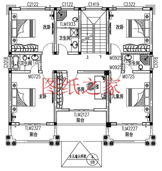 非常豪華大氣的農村四層別墅設計圖，建成之后肯定人人羨慕
