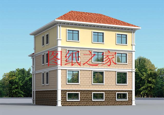 非常豪華大氣的農村四層別墅設計圖，建成之后肯定人人羨慕