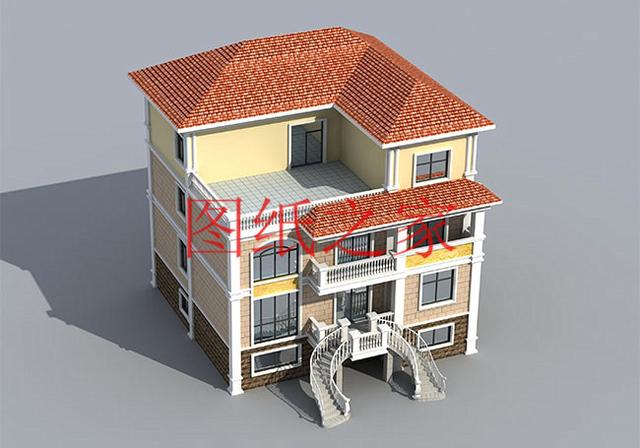 非常豪華大氣的農村四層別墅設計圖，建成之后肯定人人羨慕