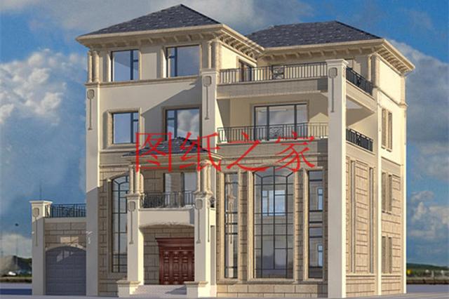 非常豪華大氣的農村四層別墅設計圖，建成之后肯定人人羨慕