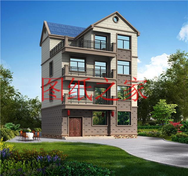 非常豪華大氣的農村四層別墅設計圖，建成之后肯定人人羨慕