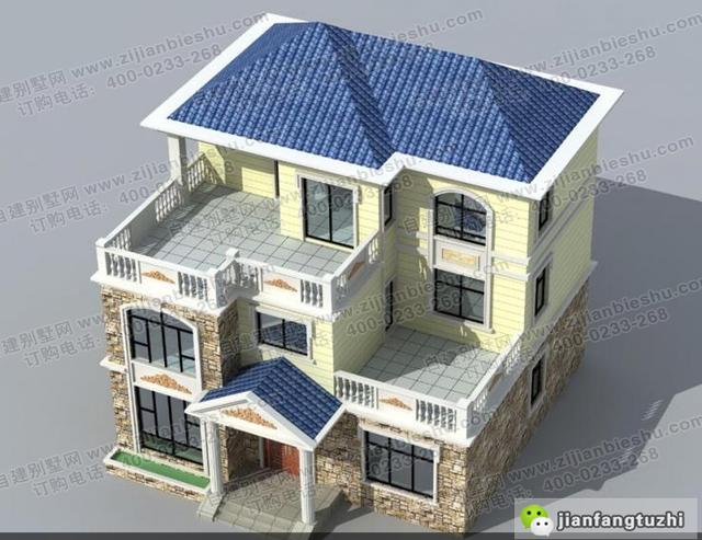 5款十分受歡迎的三層農村自建房（全套）施工效果圖，占地面積約130㎡