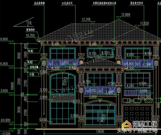 新農(nóng)村三層簡歐式別墅設(shè)計圖，很適合農(nóng)村家庭建造