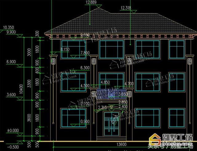 新農(nóng)村三層簡歐式別墅設(shè)計圖，很適合農(nóng)村家庭建造