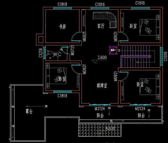 帶車庫的農村自建別墅設計圖，簡單大方，外觀耐看