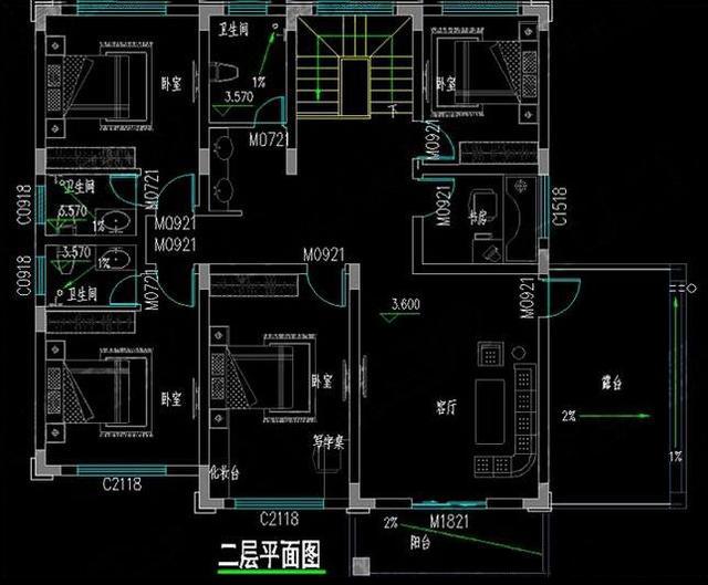 帶車庫的農村自建別墅設計圖，簡單大方，外觀耐看