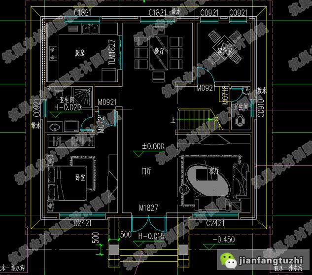最新款三層自建房設計施工圖，戶型優化設計，符合農村建房