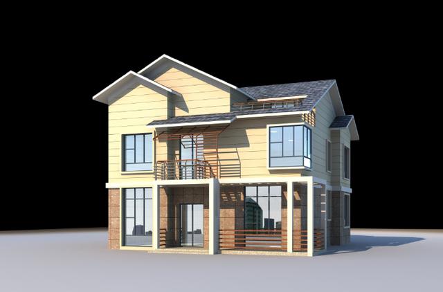 漂亮大方的房子哪里找，這款二層半帶閣樓的別墅設計圖分享給你