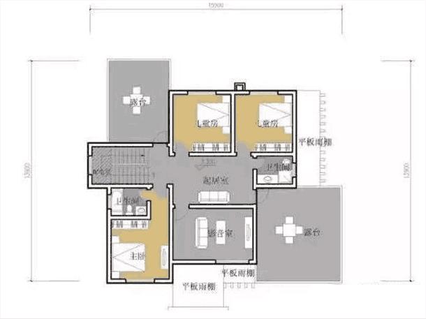 這款別墅設計圖，算是今年二層別墅中的黑馬，設計感十足