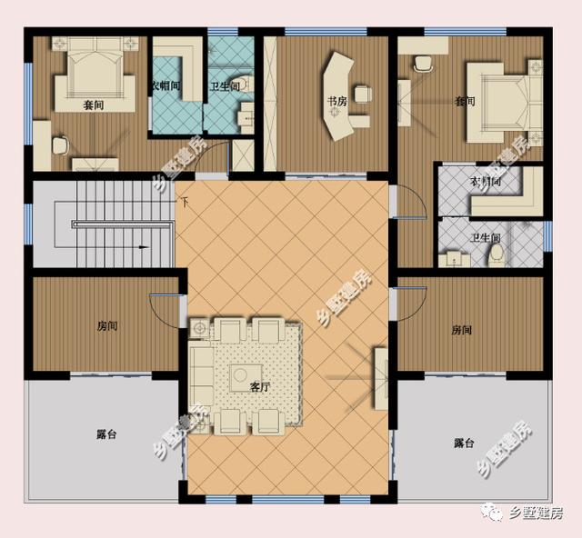 農村發展快，建農村別墅已然成為潮流，推薦這款別墅設計圖給你