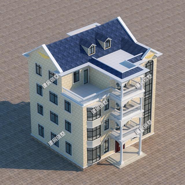 多戶同住房型四層別墅設計圖，住在里面每天都是家庭聚會般的生活