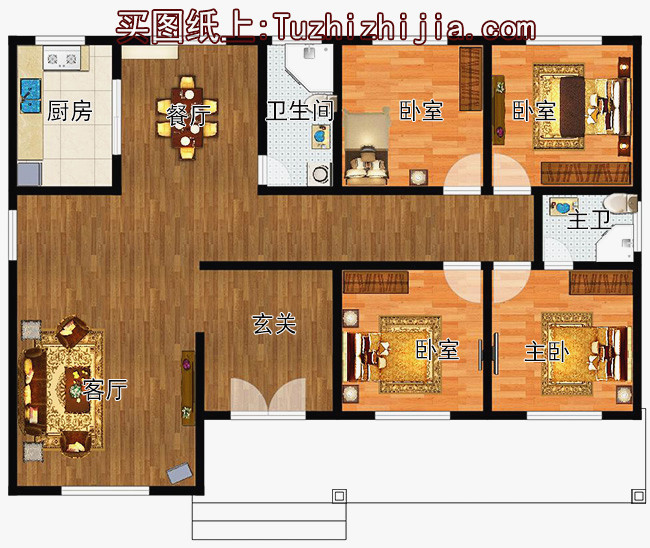 實(shí)用的農(nóng)村12萬(wàn)自建一層平房圖，建成之后不比小洋樓差！