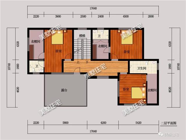 不規(guī)則宅基地建的中式別墅設(shè)計圖，開間10.74米，進(jìn)深17.64米，造價40萬