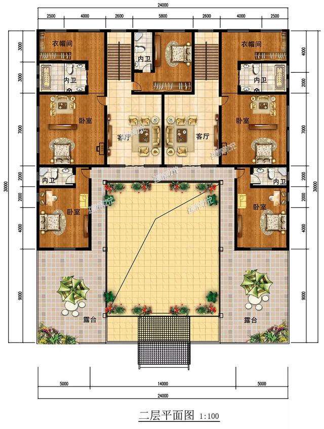 中式四合院別墅設計圖，建棟好別墅，造福幾代人