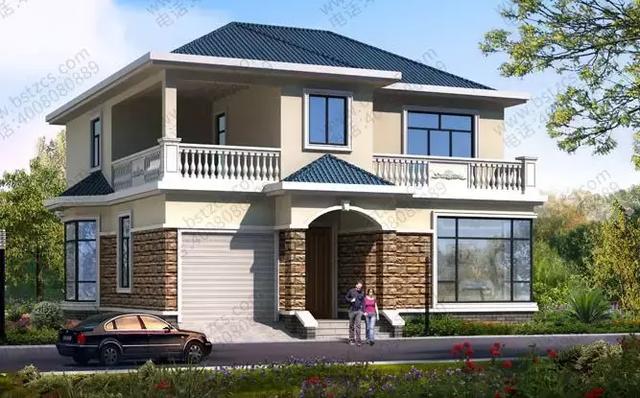 經(jīng)典二層帶車庫別墅設(shè)計圖，越是經(jīng)典越有韻味