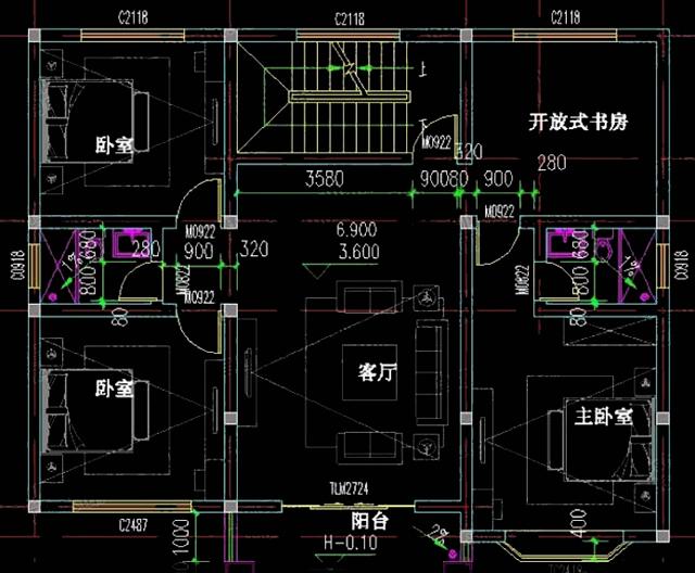 四層農村自建房設計圖，磚混結構，面積大，生活舒適
