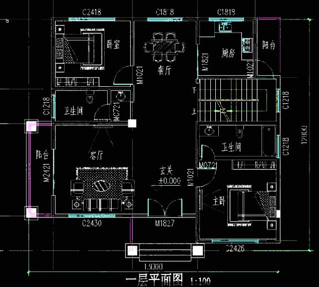 四層農村自建房設計圖，磚混結構，面積大，生活舒適