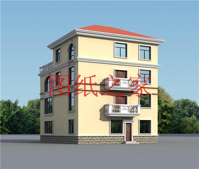 農村四層別墅設計圖，層數多，空間大，適合人口多的家庭