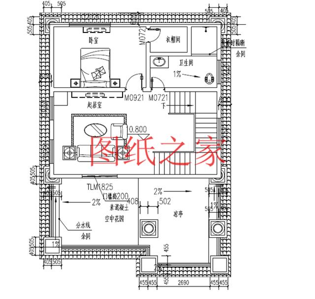 農村四層別墅設計圖，層數多，空間大，適合人口多的家庭