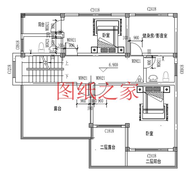 農村四層別墅設計圖，層數多，空間大，適合人口多的家庭