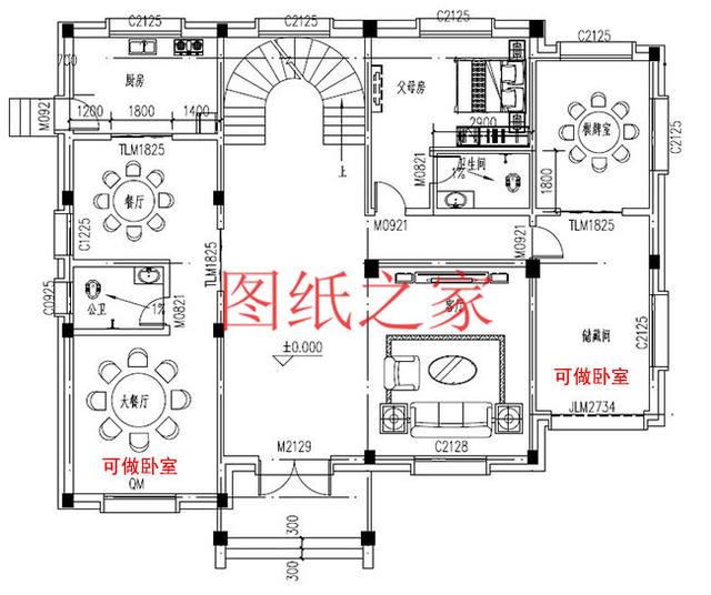 農村四層別墅設計圖，層數多，空間大，適合人口多的家庭