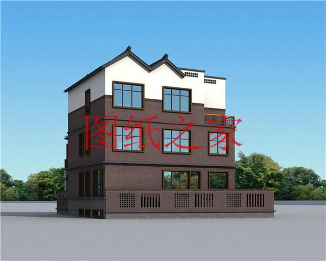 農村四層別墅設計圖，層數多，空間大，適合人口多的家庭