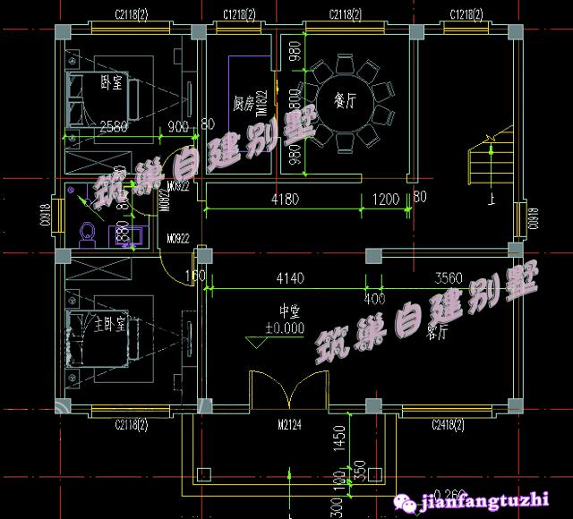 3套三層農村別墅戶型設計圖帶外觀圖，簡約大方，這樣的設計包你滿意