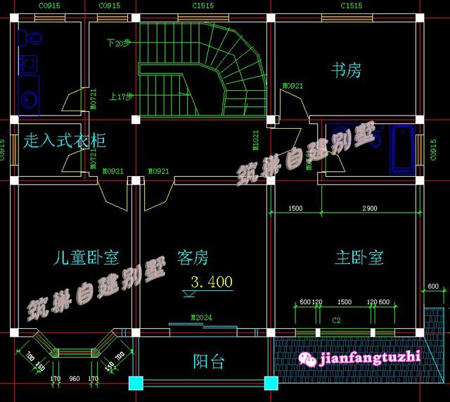 3套三層農村別墅戶型設計圖帶外觀圖，簡約大方，這樣的設計包你滿意