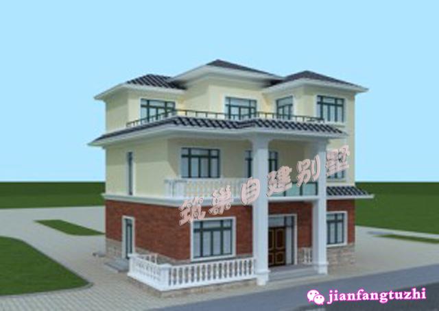 3套三層農村別墅戶型設計圖帶外觀圖，簡約大方，這樣的設計包你滿意