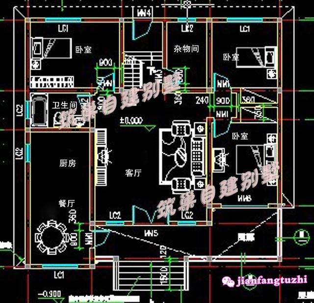 一層半農村自建別墅設計圖，可以拿回家給父母盡盡孝心了