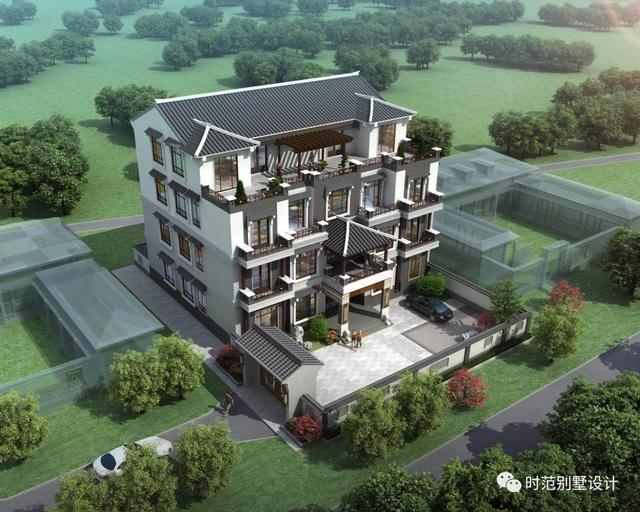 復式四層雙拼中式別墅，帶旋轉樓梯和露臺，是大家庭的最佳選擇