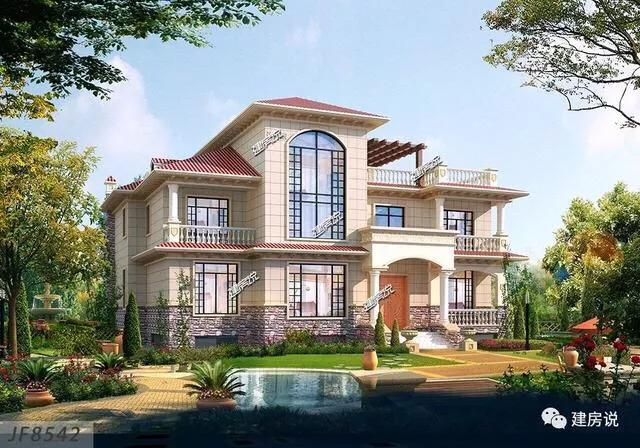 今日推薦別墅設計圖，家里有宅基地的建起來了